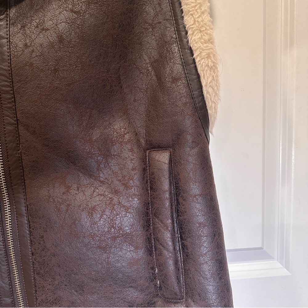 OFFLINE by Aerie Sherpa Lined Faux Leather Vest - Picture 9 of 17